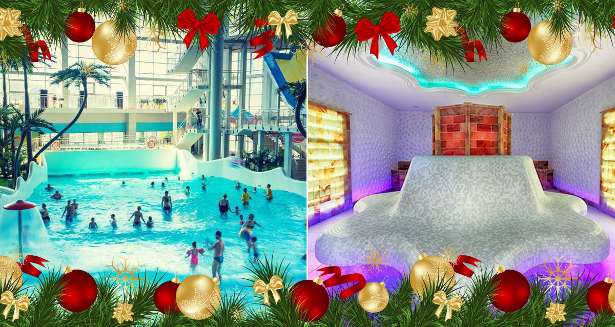 -907 р. на посещение аквапарка + SPA + еда