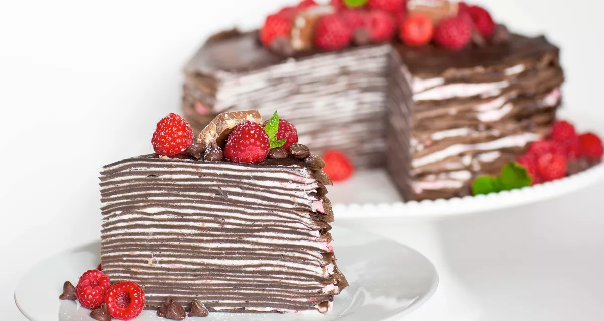 Рецепт блинного торта с шоколадным рецептом