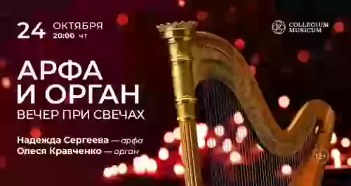 Скидка 30% на концерт «Арфа и орган: вечер при свечах»