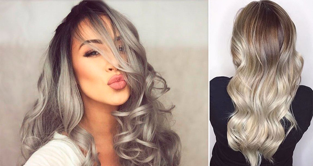 модное седое окрашивание
